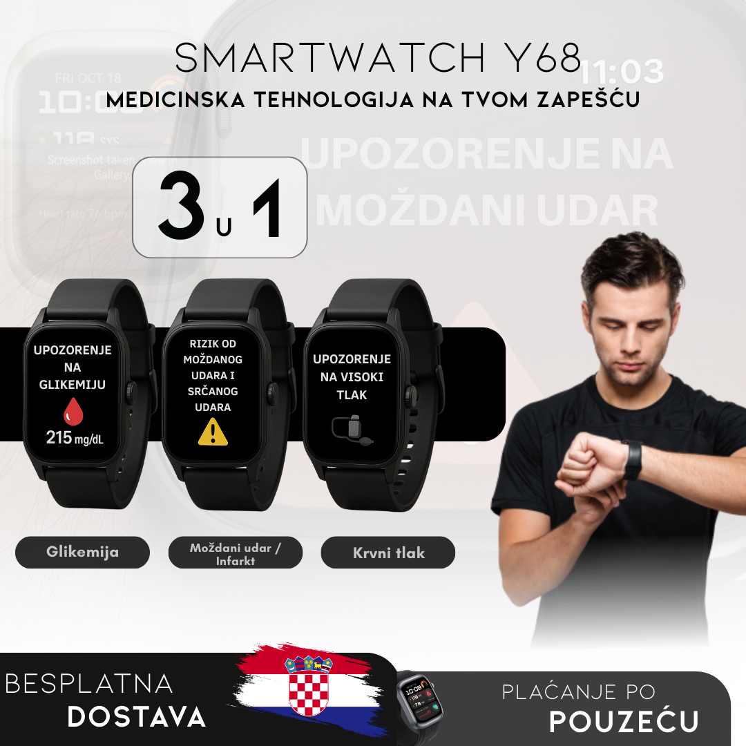 Smartwatch Y68 | Pametna kontrola TESTE