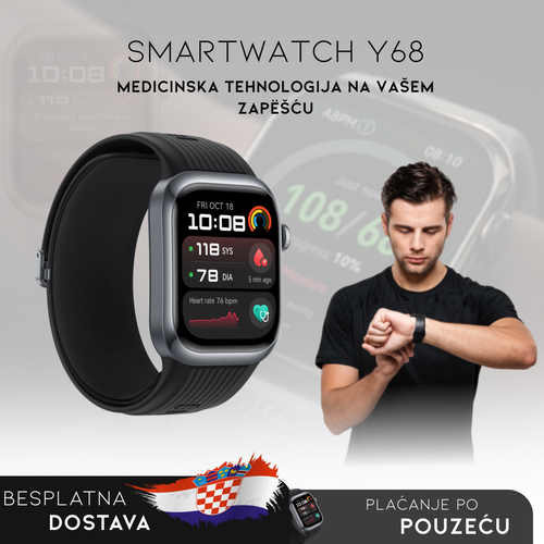 Smartwatch Y68 | Pametna kontrola